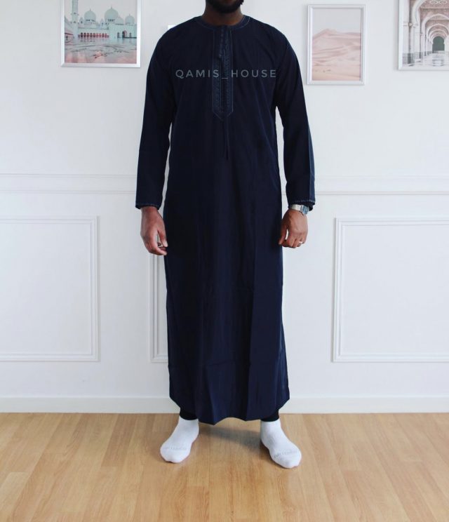 Qamis Émirati Bleu Marine