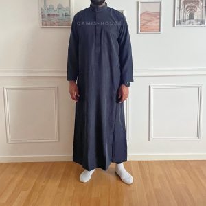 Qamis saoudien Bleu marine