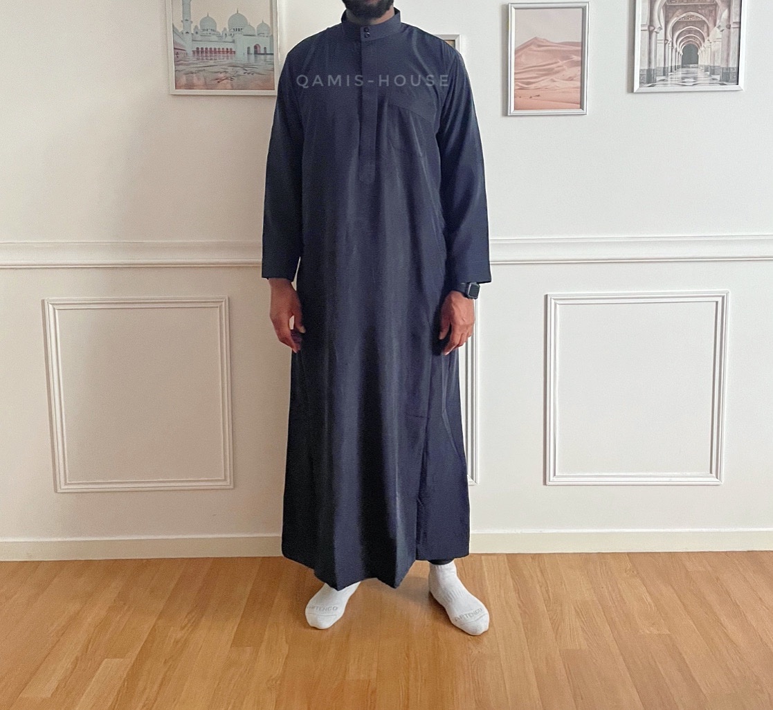 Qamis saoudien Bleu marine