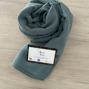 Hijab Soie de Medine Bleu Canard