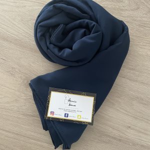 Hijab Soie de Medine Bleu Marine