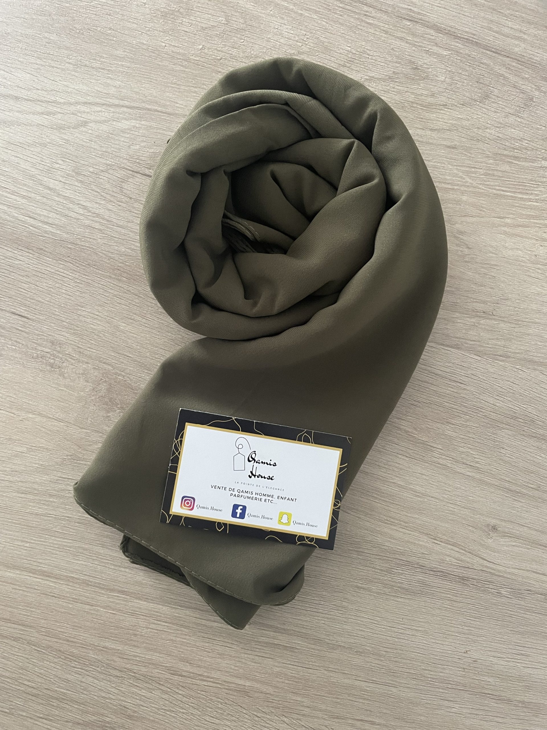 Hijab Soie de Medine Kaki