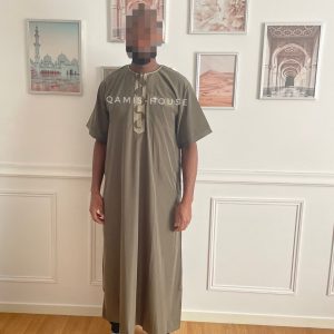 Qamis Manche court Kaki