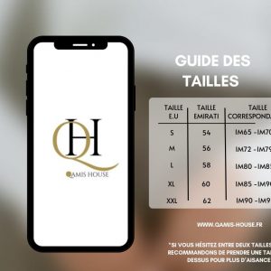 Qamis Émirati Satinée Chocolat