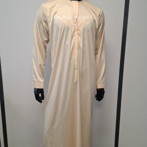 Qamis Émirati Satinée Crème /Beige clair.