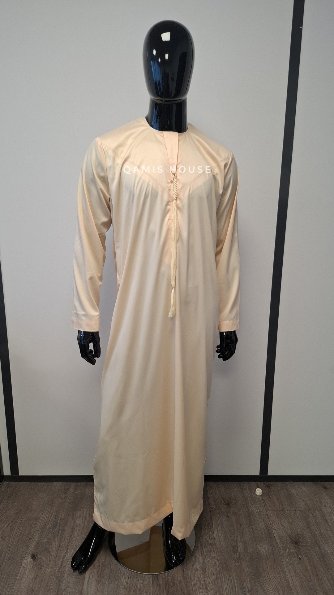 Qamis Émirati Satinée Crème /Beige clair.