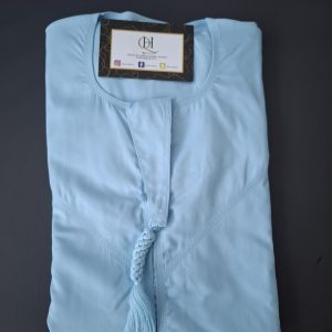 Qamis Émirati satinée Enfant Blue sky